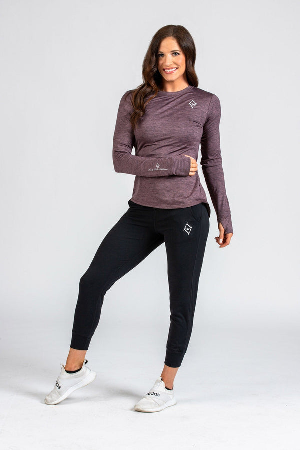 Small / Heather Purple Luna Top Lady Luxe Athleisure